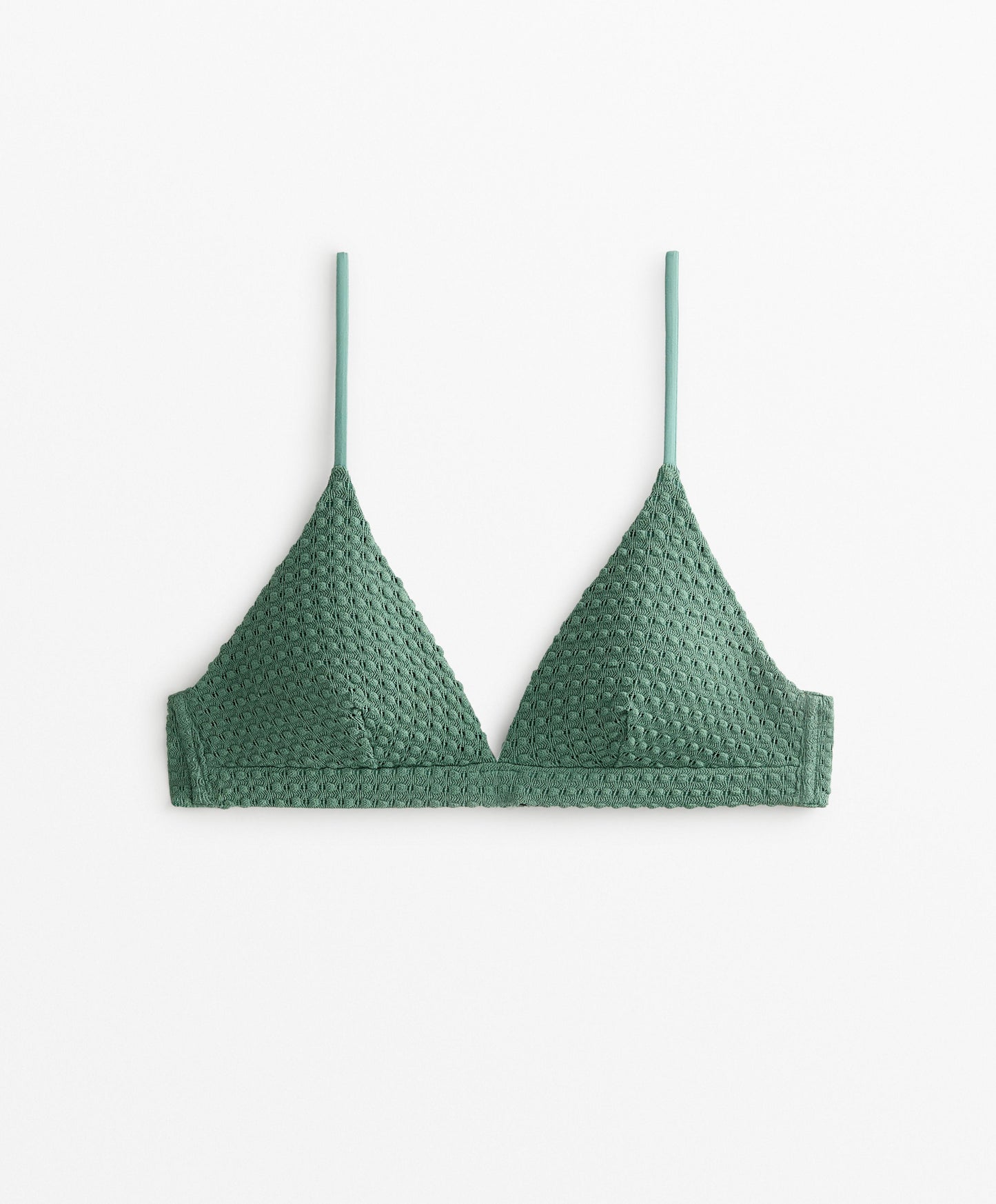 Bubble crochet triangle bikini top