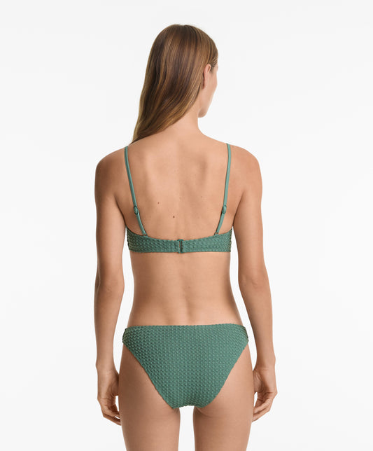 Bubble crochet triangle bikini top