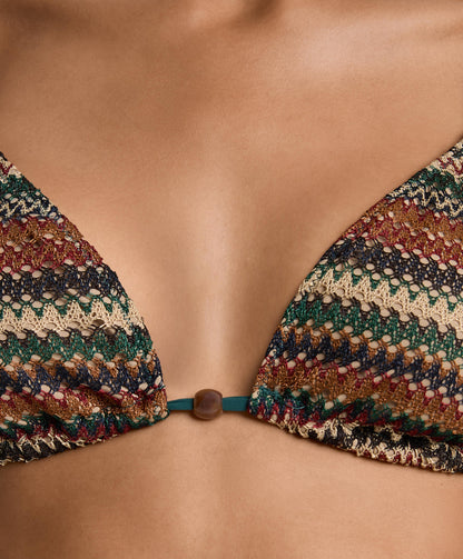 Triangle crochet bikini top