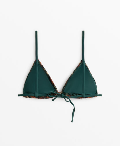 Triangle crochet bikini top
