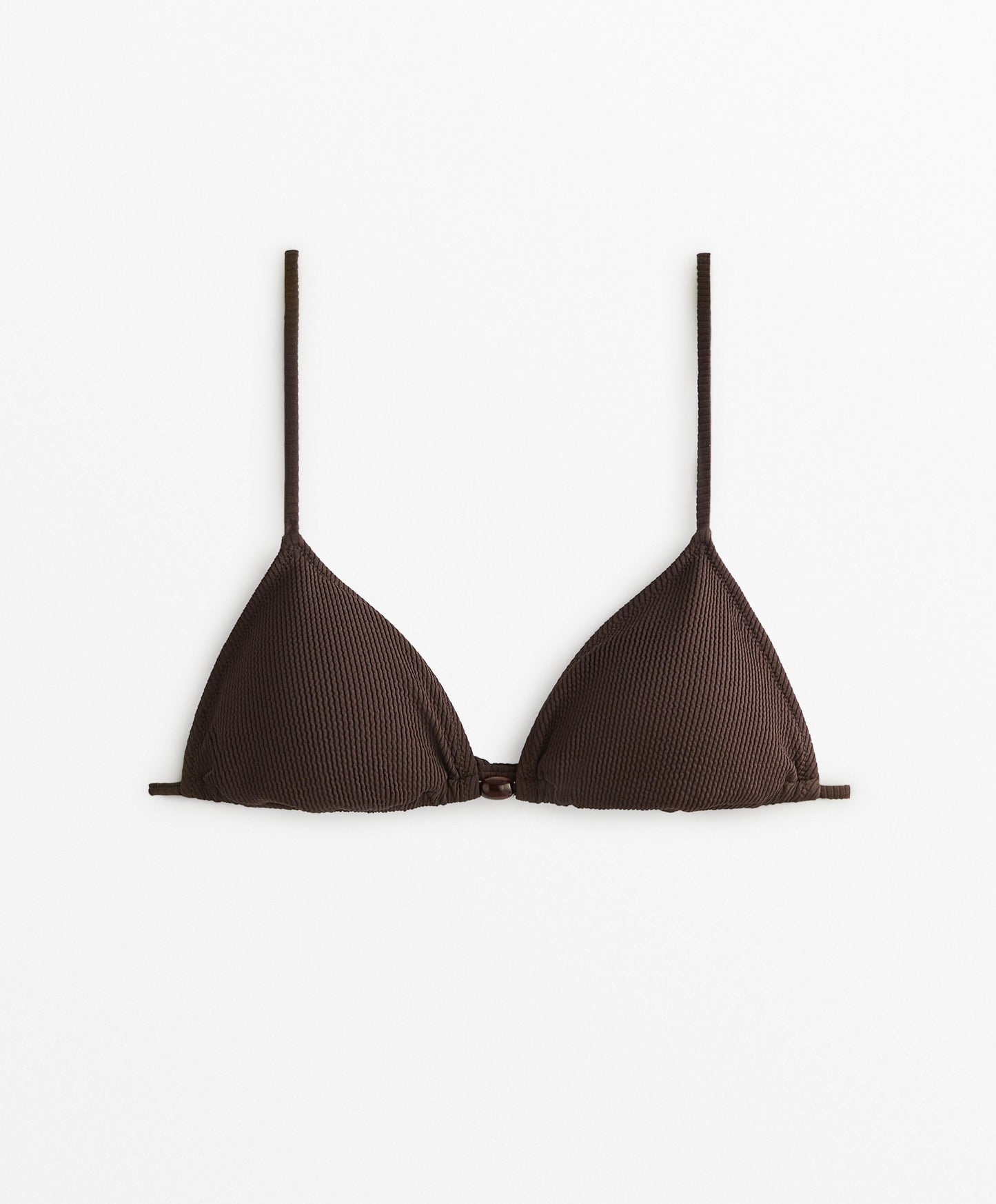 Rib triangle bikini top