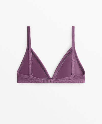 Triangle rib bikini top