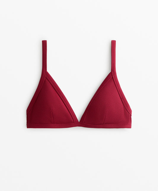Triangle rib bikini top
