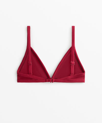 Triangle rib bikini top