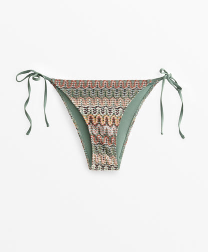 Medium-coverage crochet tie bikini briefs