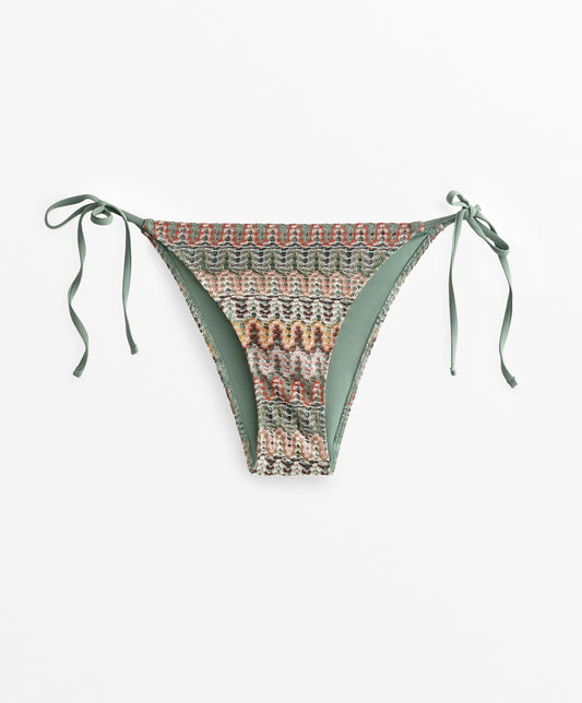 Medium-coverage crochet tie bikini briefs