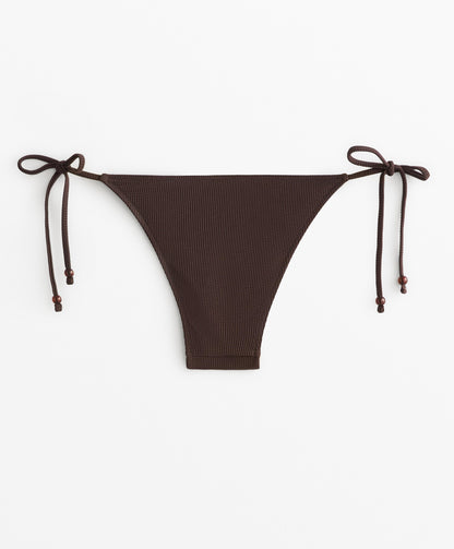 Medium-coverage tie rib bikini briefs