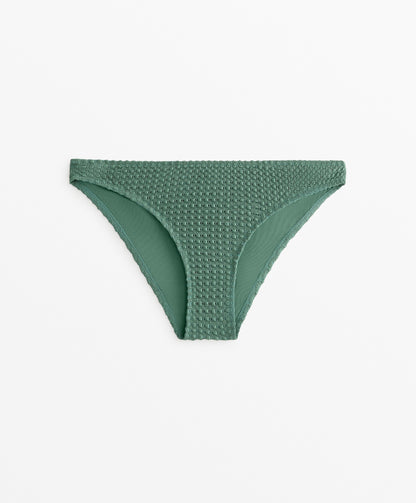 Bubble-texture crochet classic bikini briefs