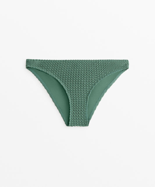 Bubble-texture crochet classic bikini briefs