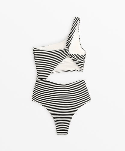 Striped asymmetric trikini