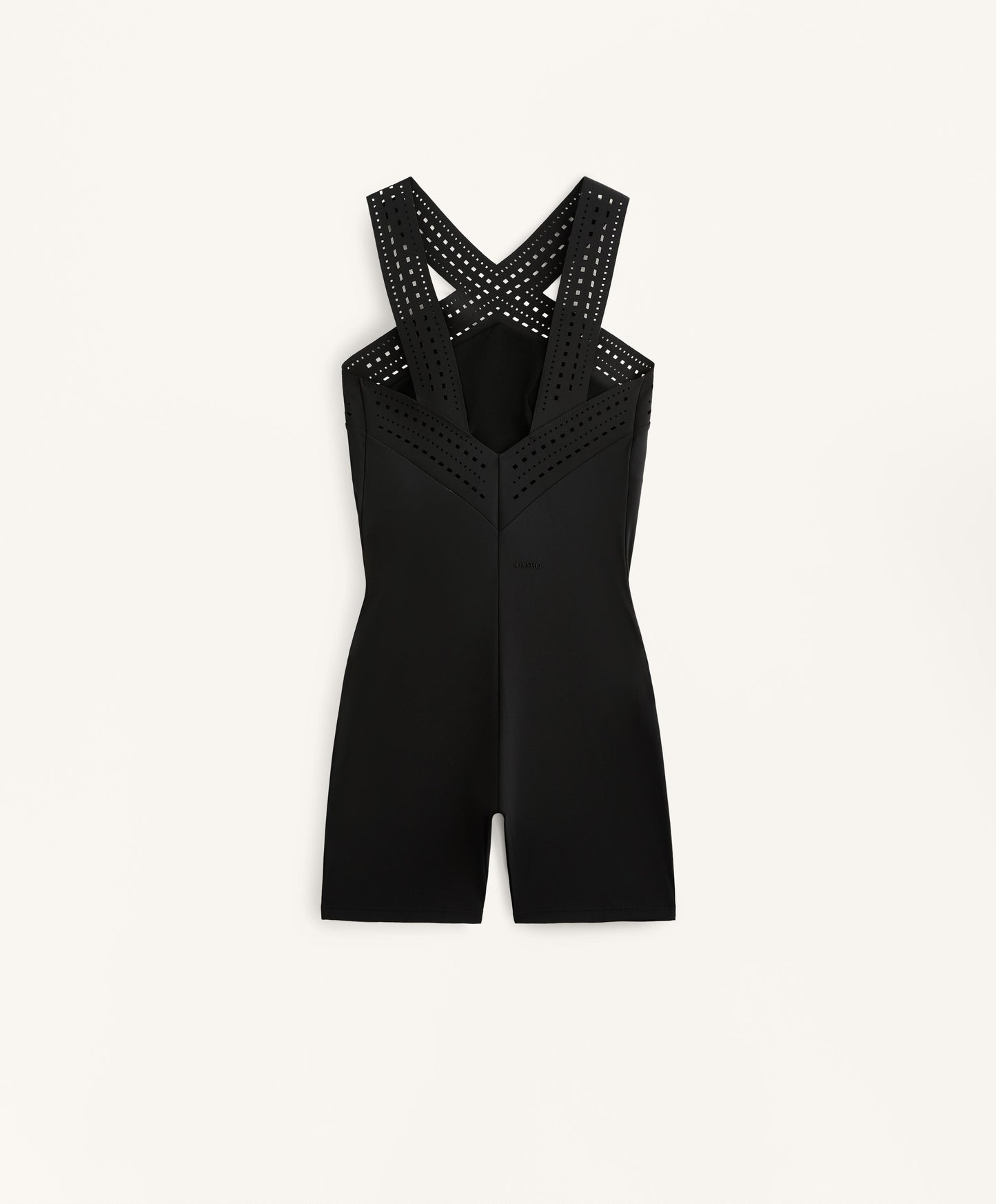 Compressive cutwork short jumpsuit