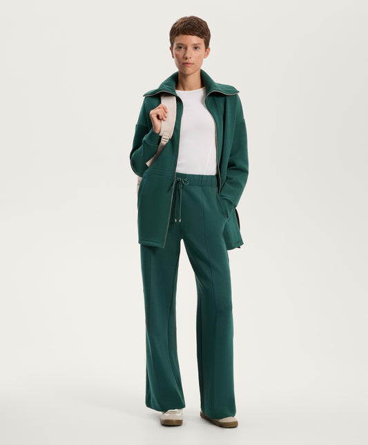 Relaxed cotton-blend seam trousers