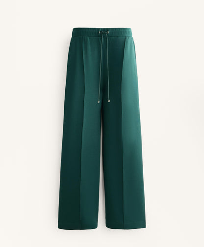 Relaxed cotton-blend seam trousers