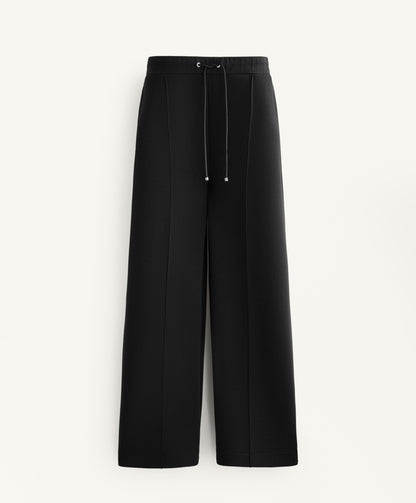 Relaxed cotton-blend seam trousers