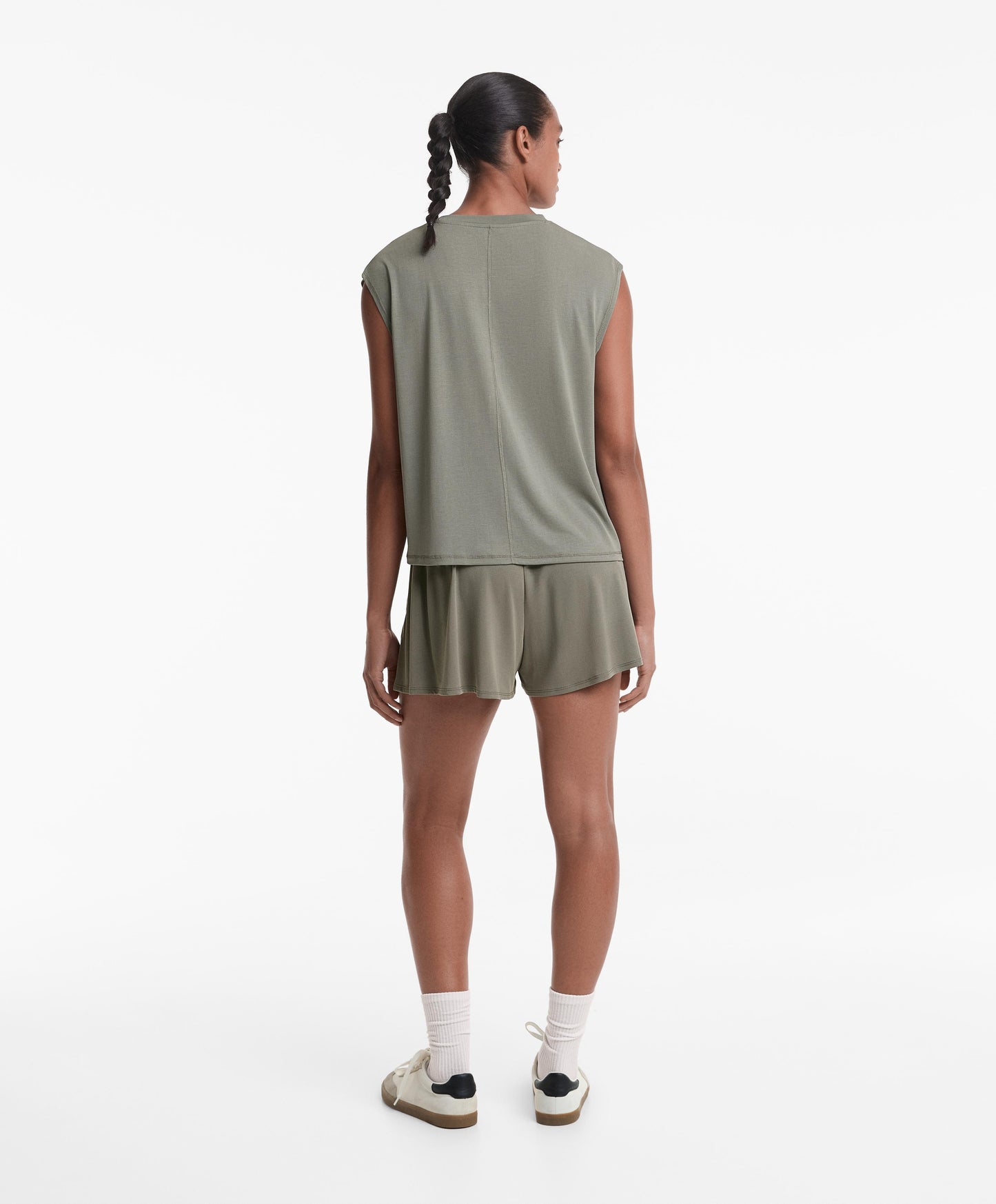 Floaty wide-leg shorts with modal