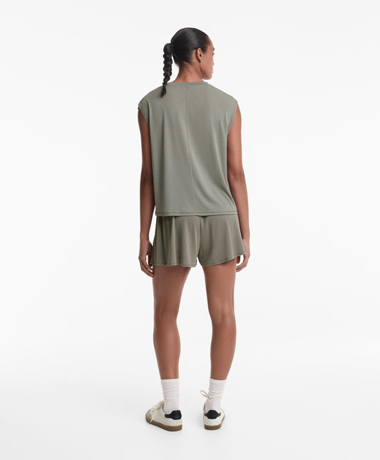 Floaty wide-leg shorts with modal
