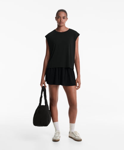 Floaty wide-leg shorts with modal