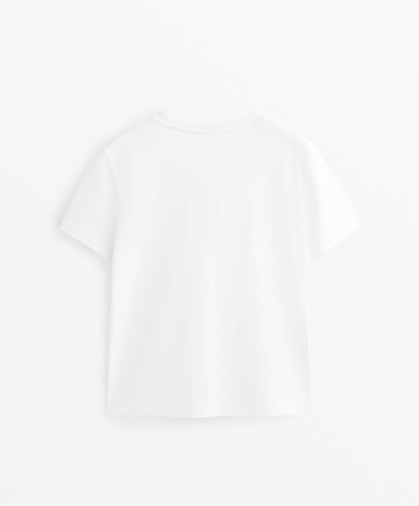Cotton blend V-neck T-shirt