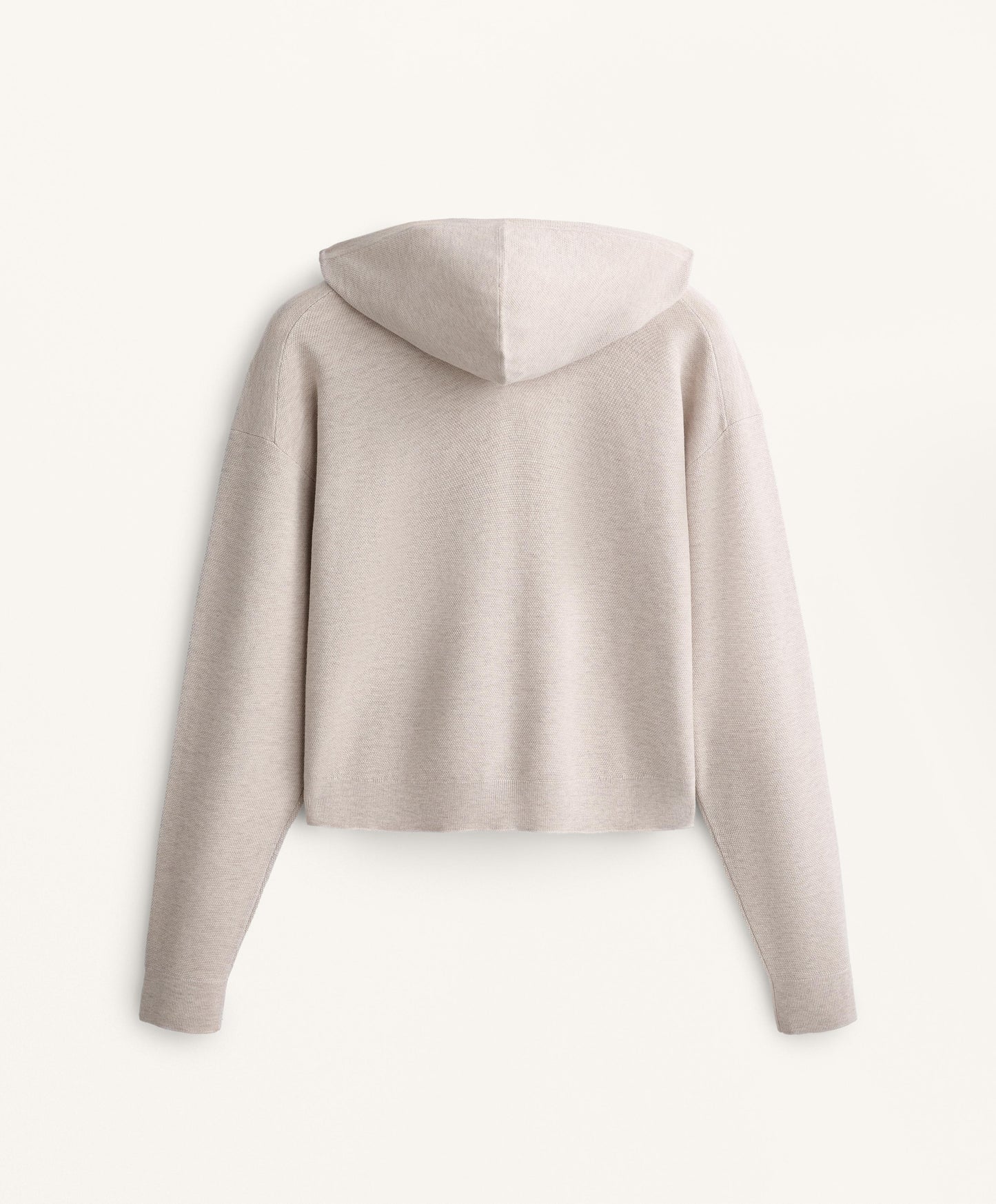Hooded piqu¨¦ knit jacket