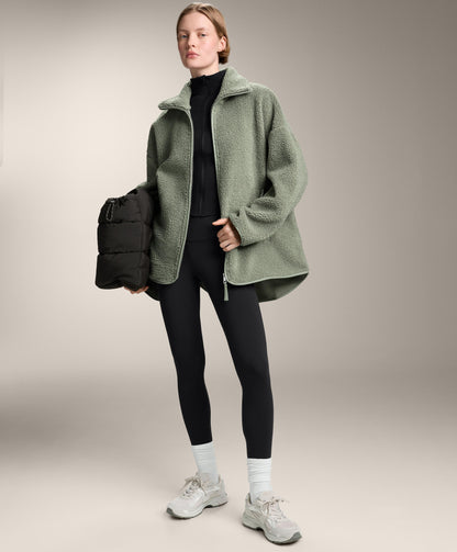 Faux-shearling oversize jacket