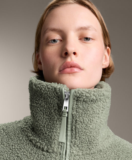 Faux-shearling oversize jacket