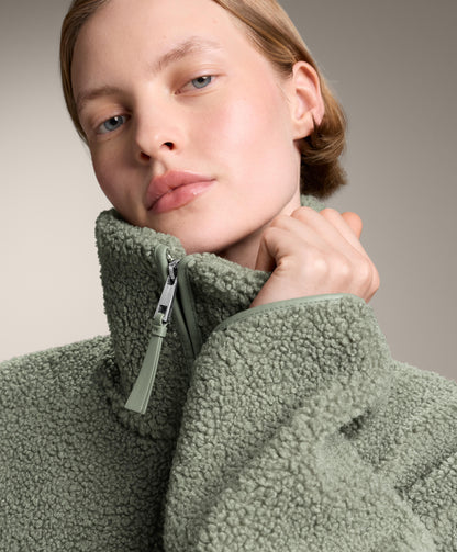 Faux-shearling oversize jacket