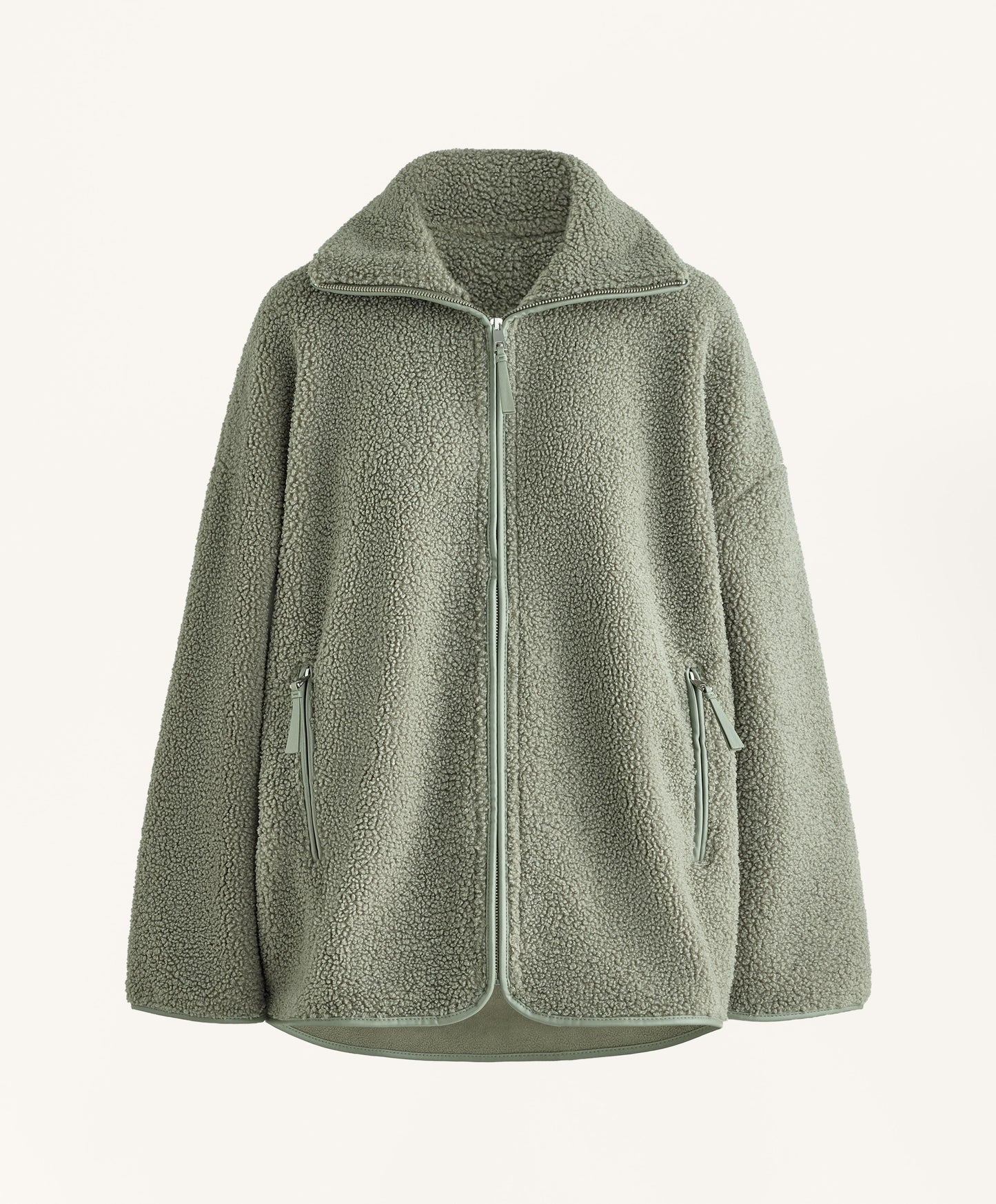 Faux-shearling oversize jacket