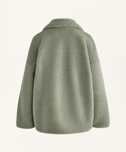 Faux-shearling oversize jacket