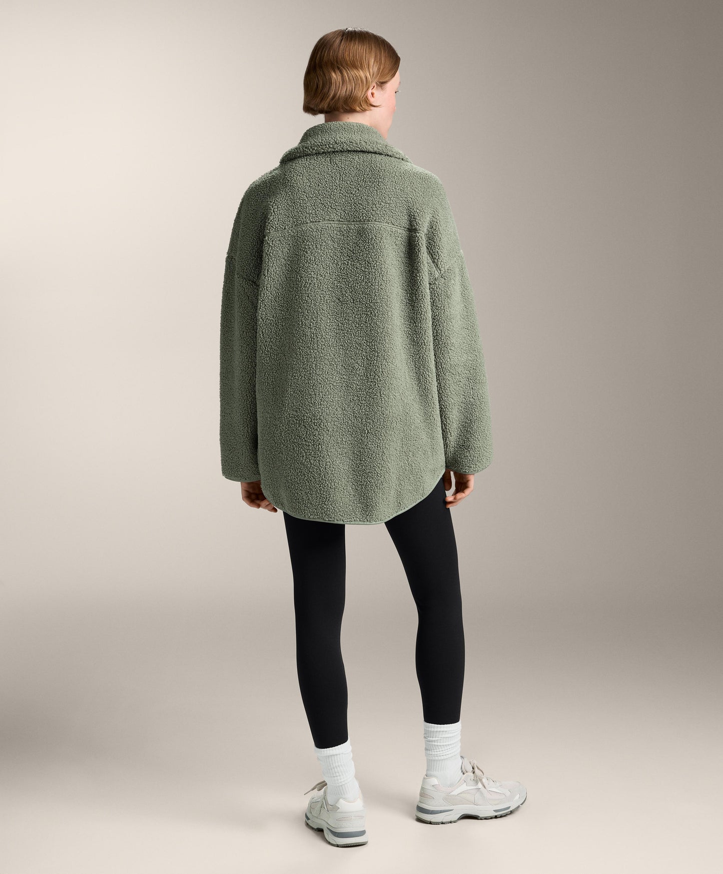 Faux-shearling oversize jacket