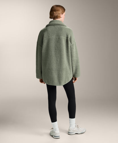 Faux-shearling oversize jacket