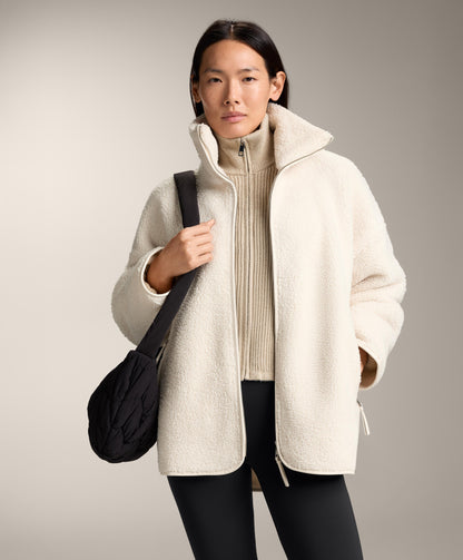 Faux-shearling oversize jacket
