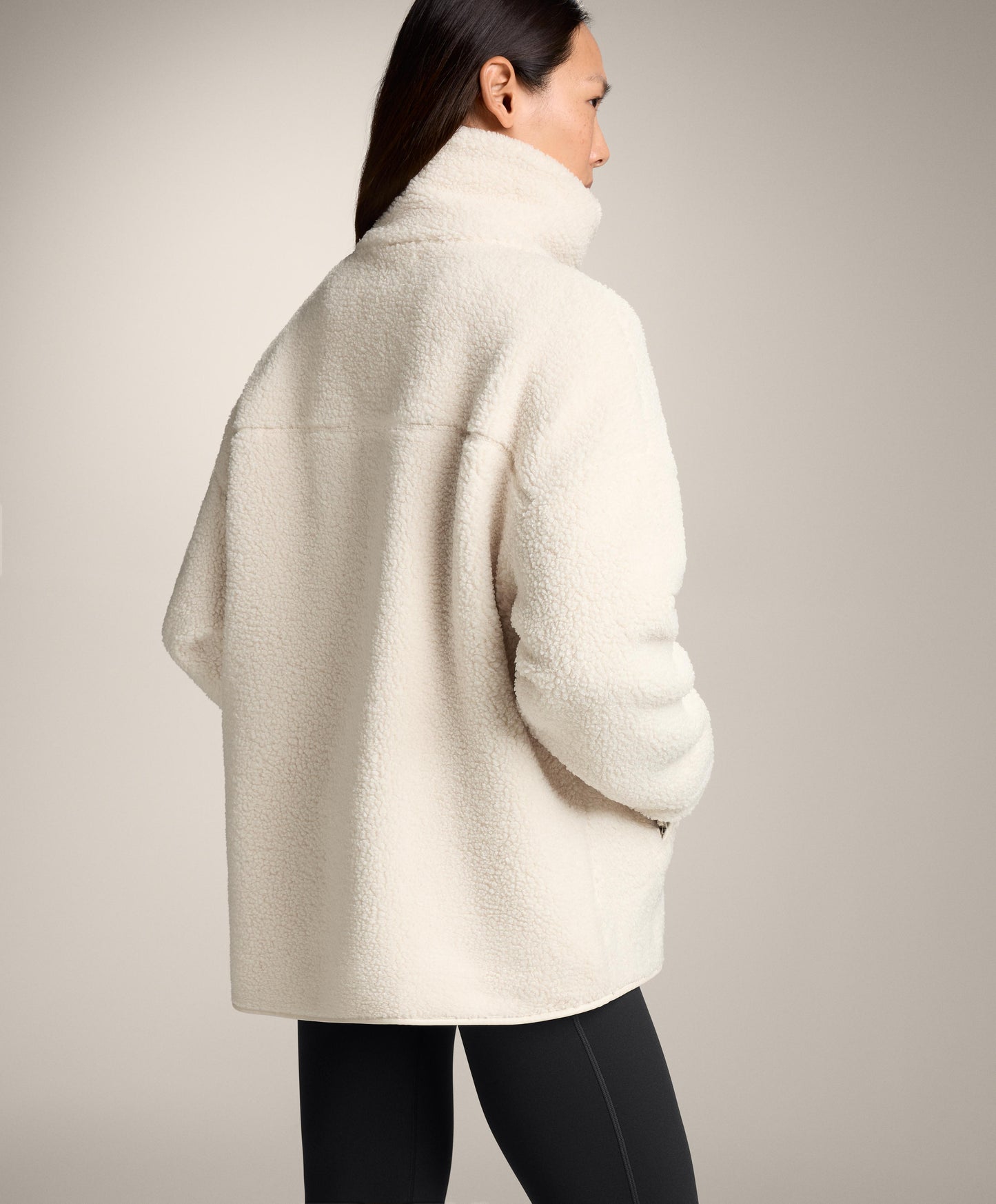Faux-shearling oversize jacket