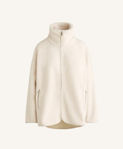 Faux-shearling oversize jacket