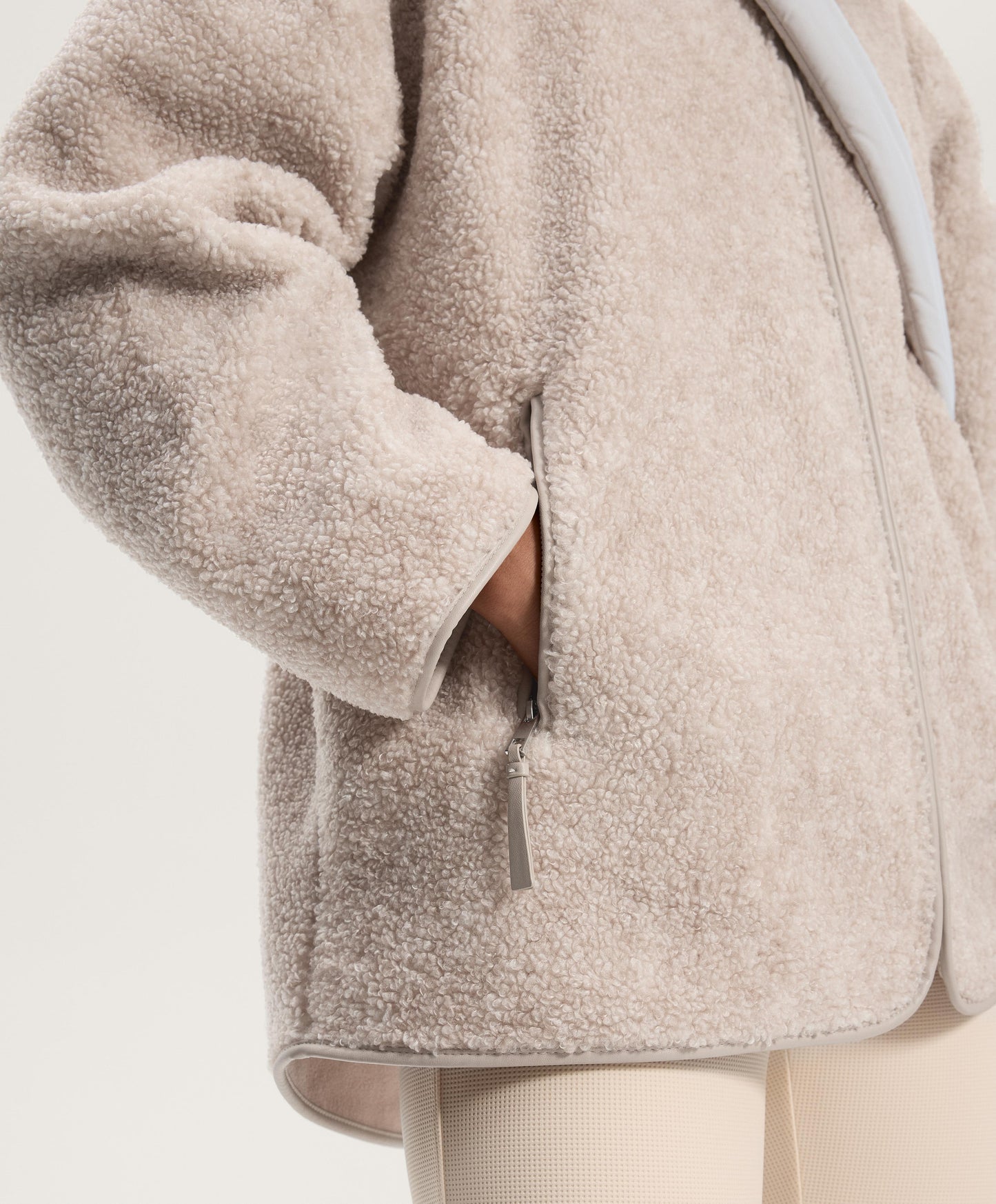 Faux-shearling oversize jacket