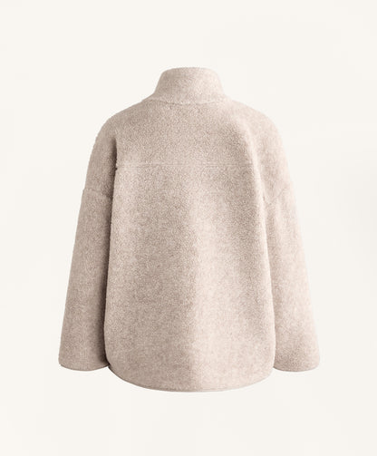 Faux-shearling oversize jacket