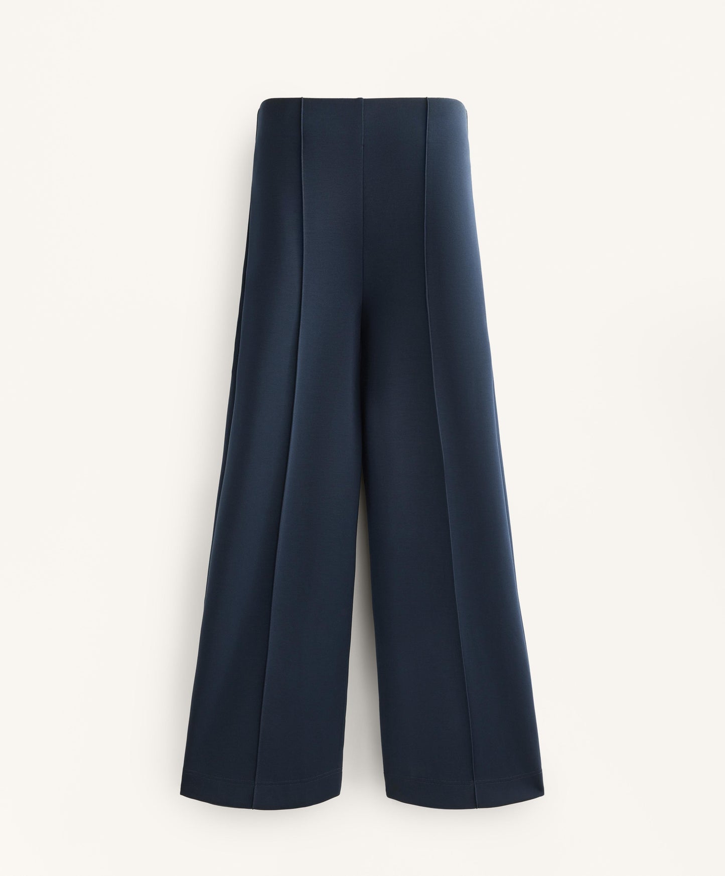 Straight-leg soft-touch modal trousers with crease