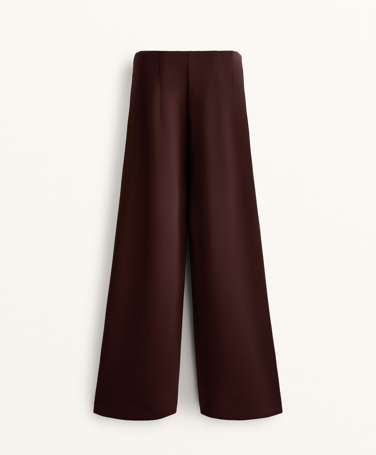 Straight-leg soft-touch modal trousers with crease
