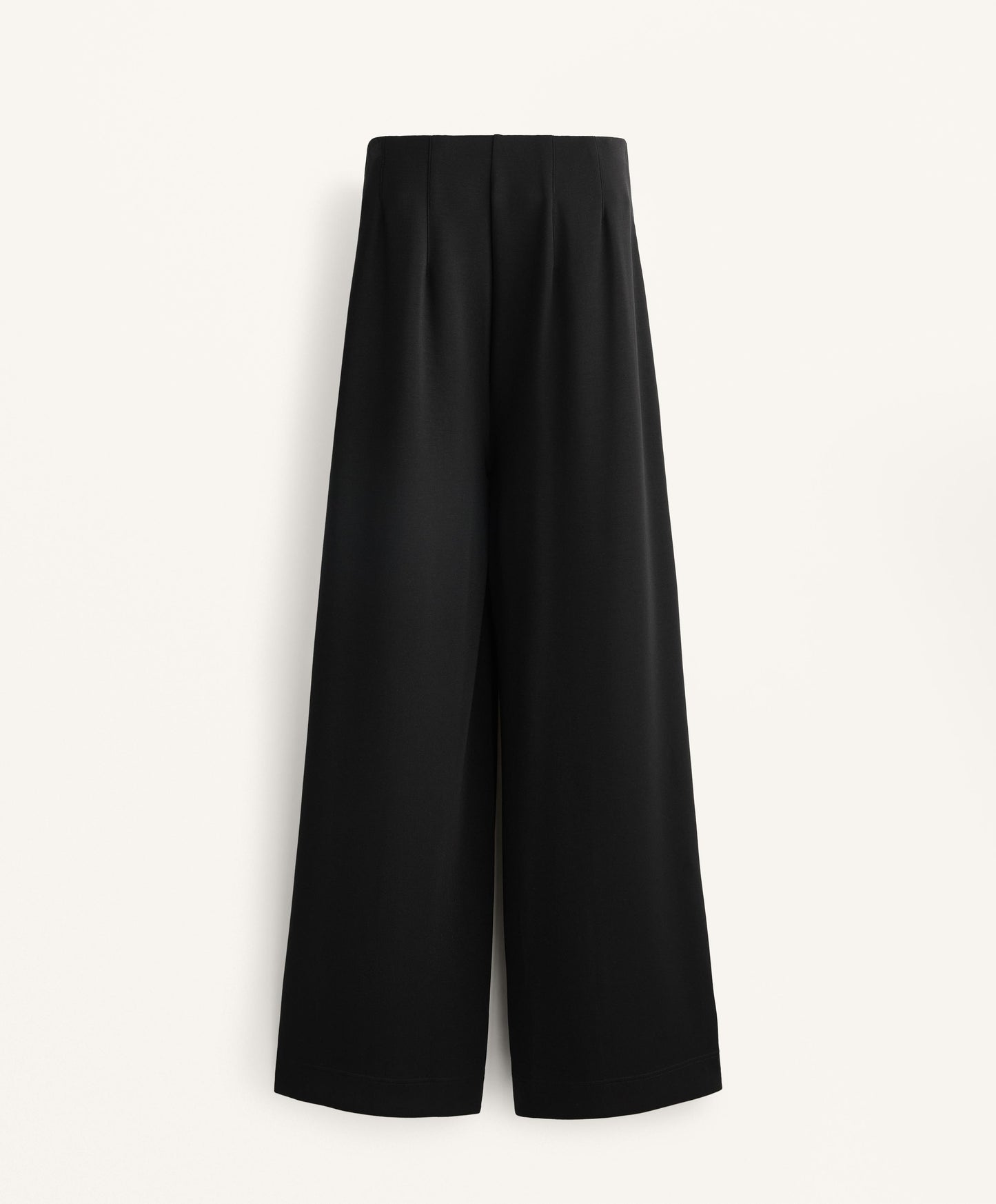 Straight-leg soft-touch modal trousers with crease