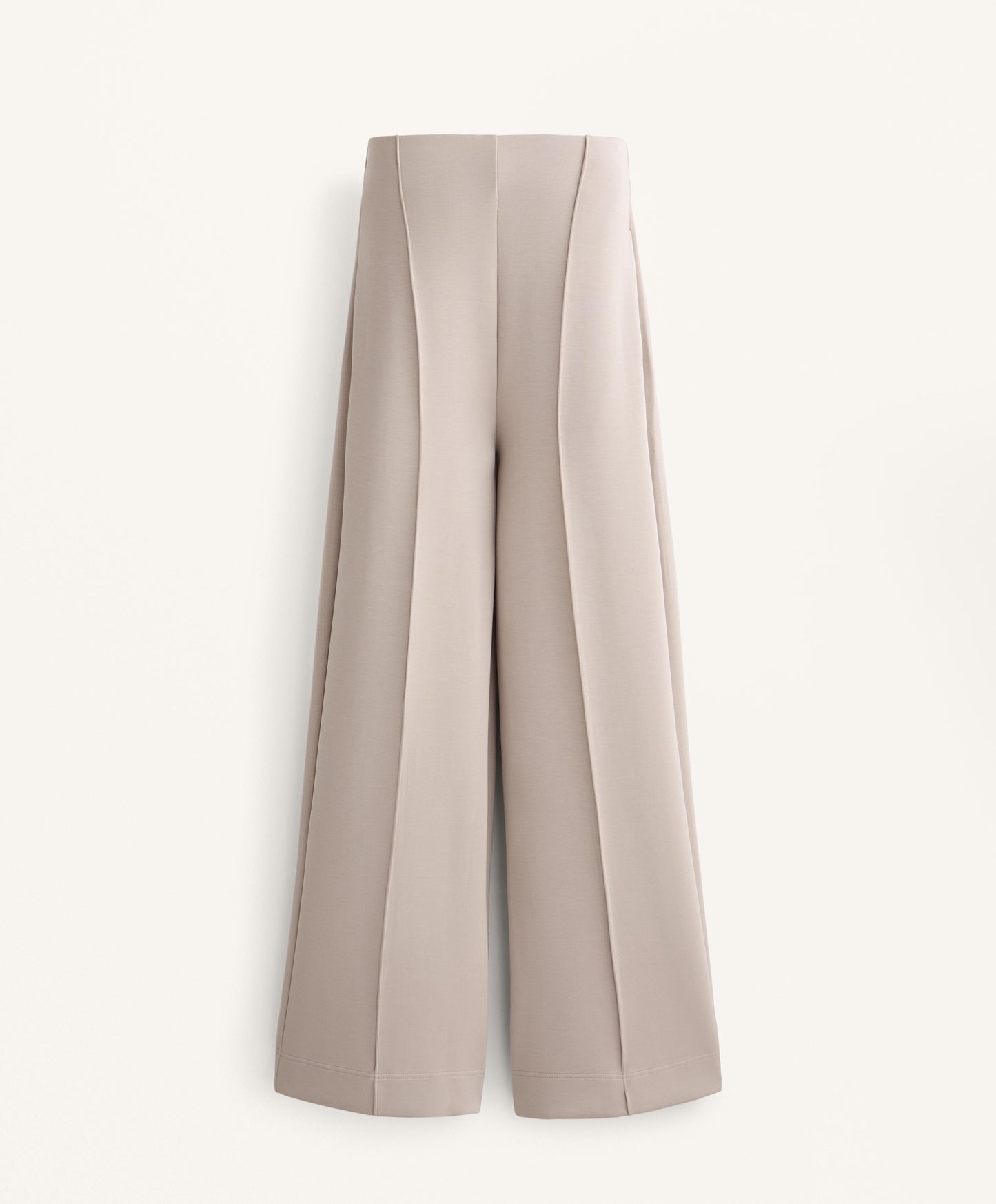 Straight-leg soft-touch modal trousers with crease