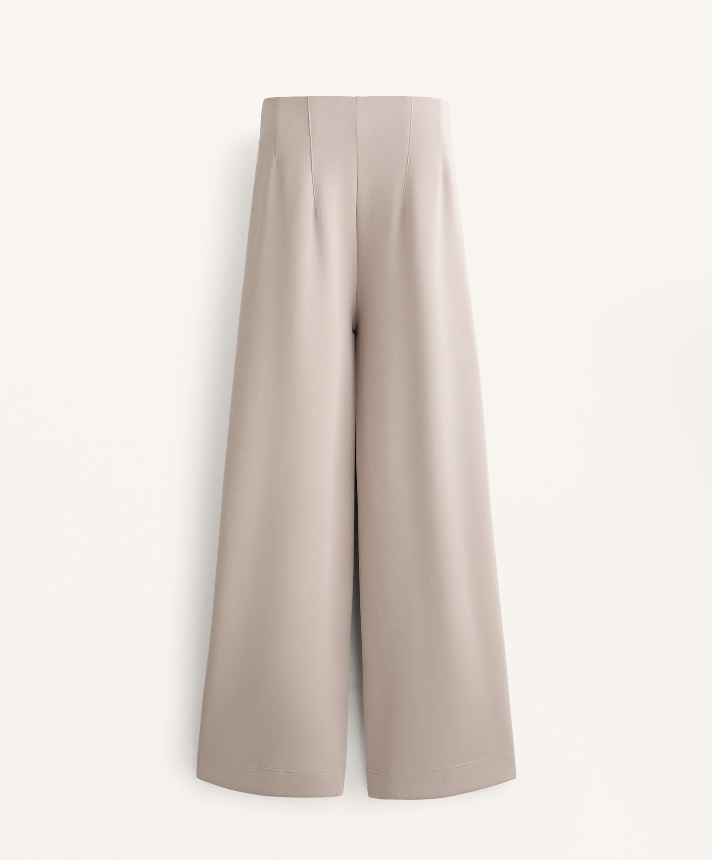 Straight-leg soft-touch modal trousers with crease