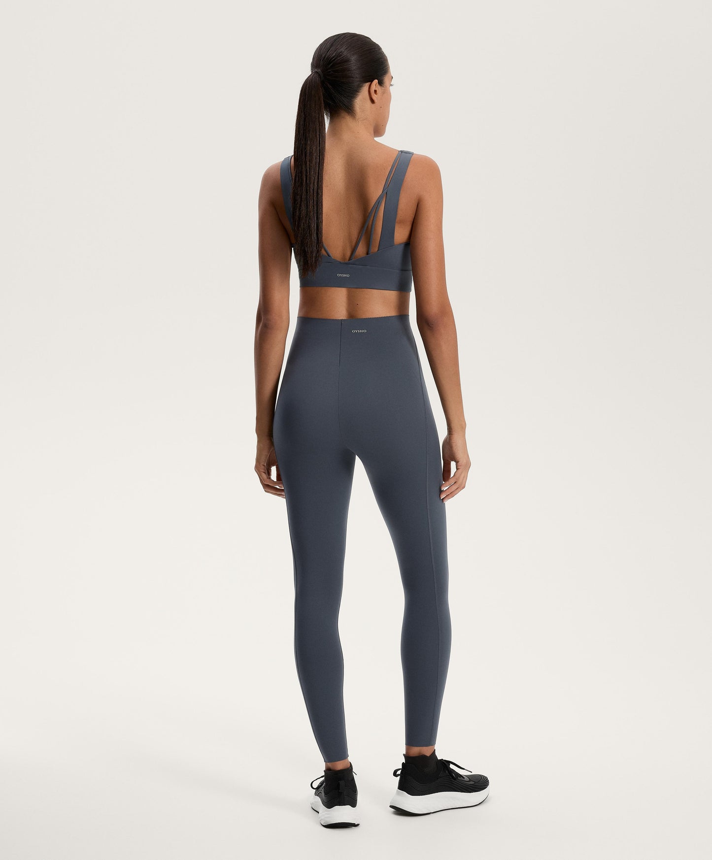 High rise Compressive core control ankle-length leggings