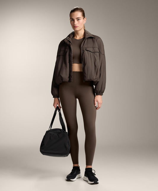 High rise Compressive core control ankle-length leggings