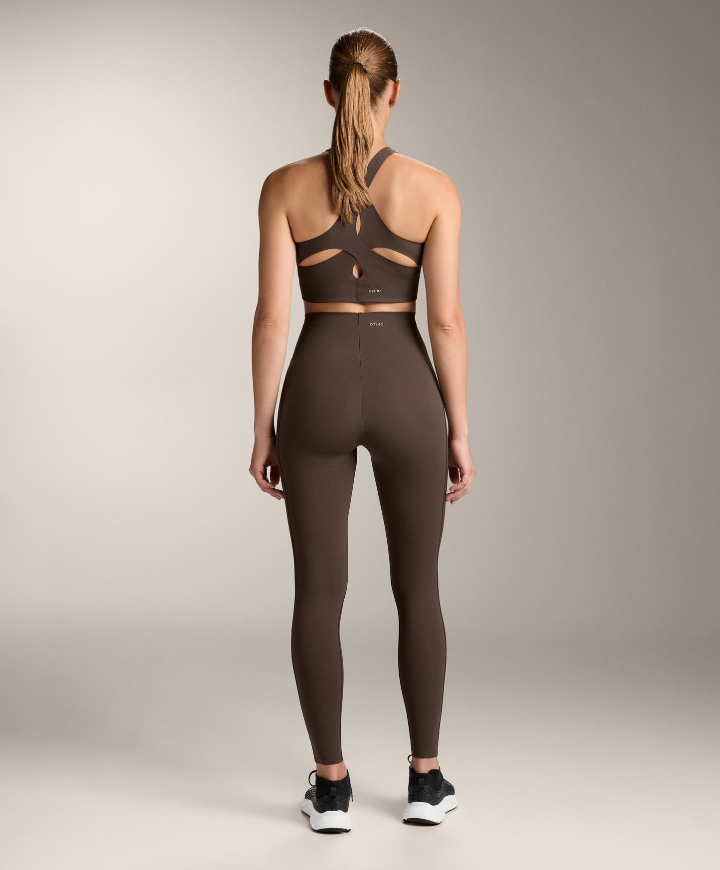 High rise Compressive core control ankle-length leggings