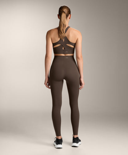 High rise Compressive core control ankle-length leggings