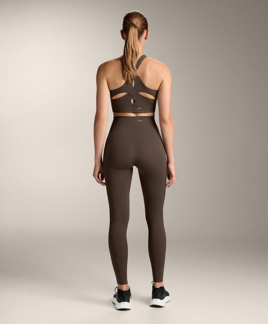 High rise Compressive core control ankle-length leggings