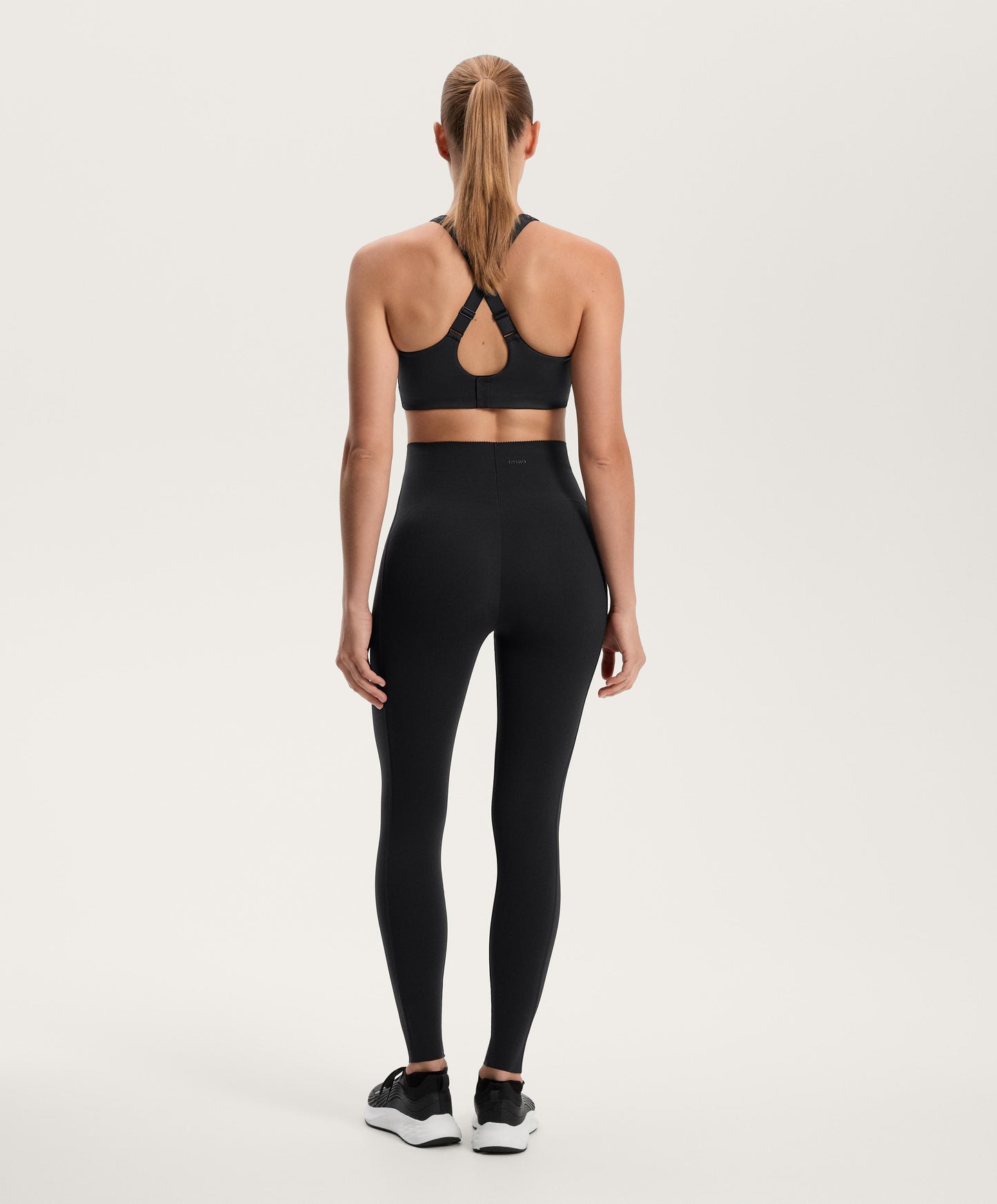 High rise Compressive core control ankle-length leggings