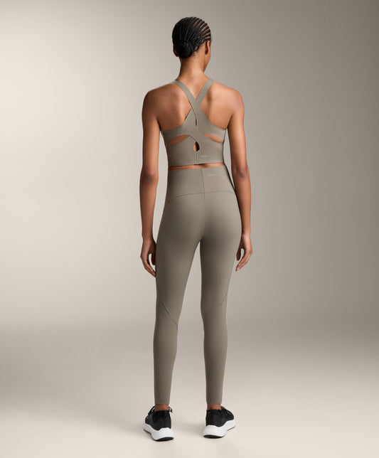 Compressive high rise ankle-length basic leggings