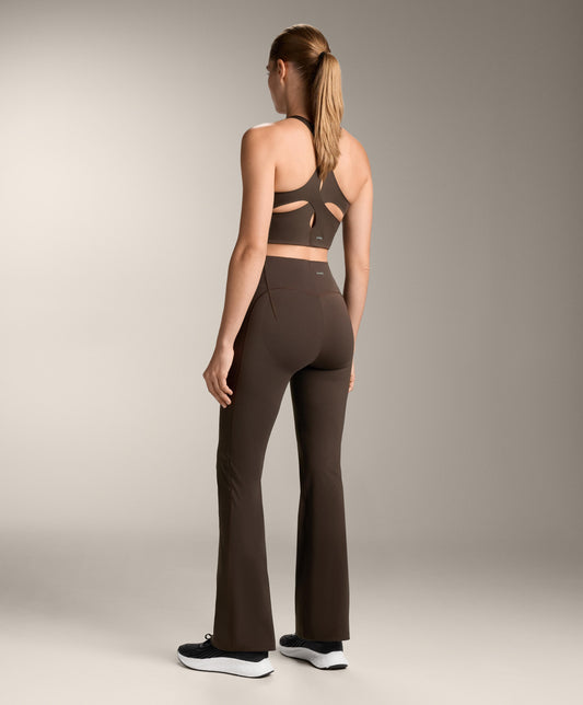 High rise Compressive raise up flare trousers