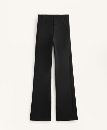 High rise Compressive raise up flare trousers