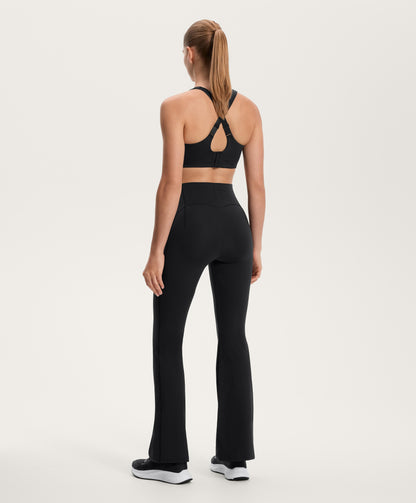 High rise Compressive raise up flare trousers